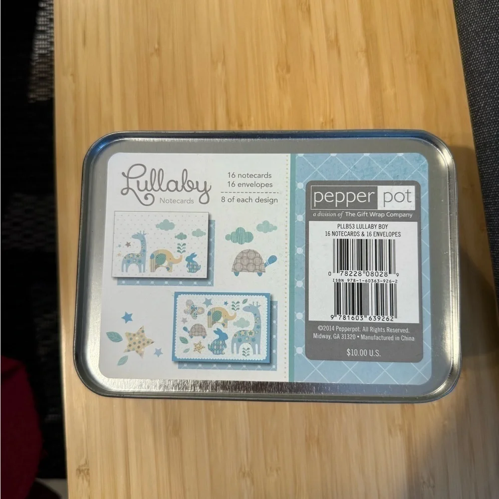 Pepper pot Lullaby Notecards Stationary Set | Set of 16 notecards & envelopes